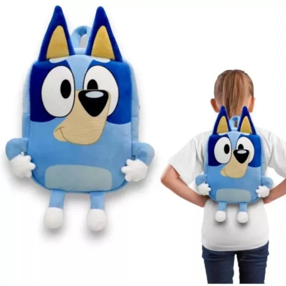 Kids Bluey Plush Backpack | Fun Mid-Size | Cute & Comfortable School Book Bag - Picture 6 of 6